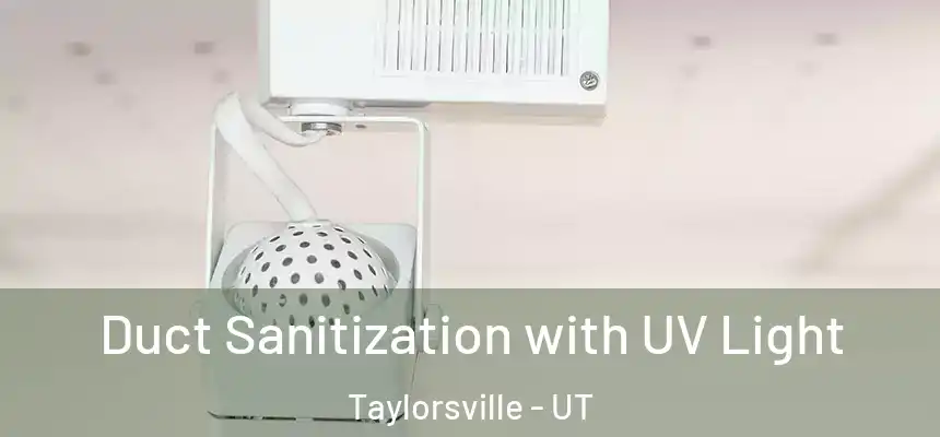 Duct Sanitization with UV Light Taylorsville - UT